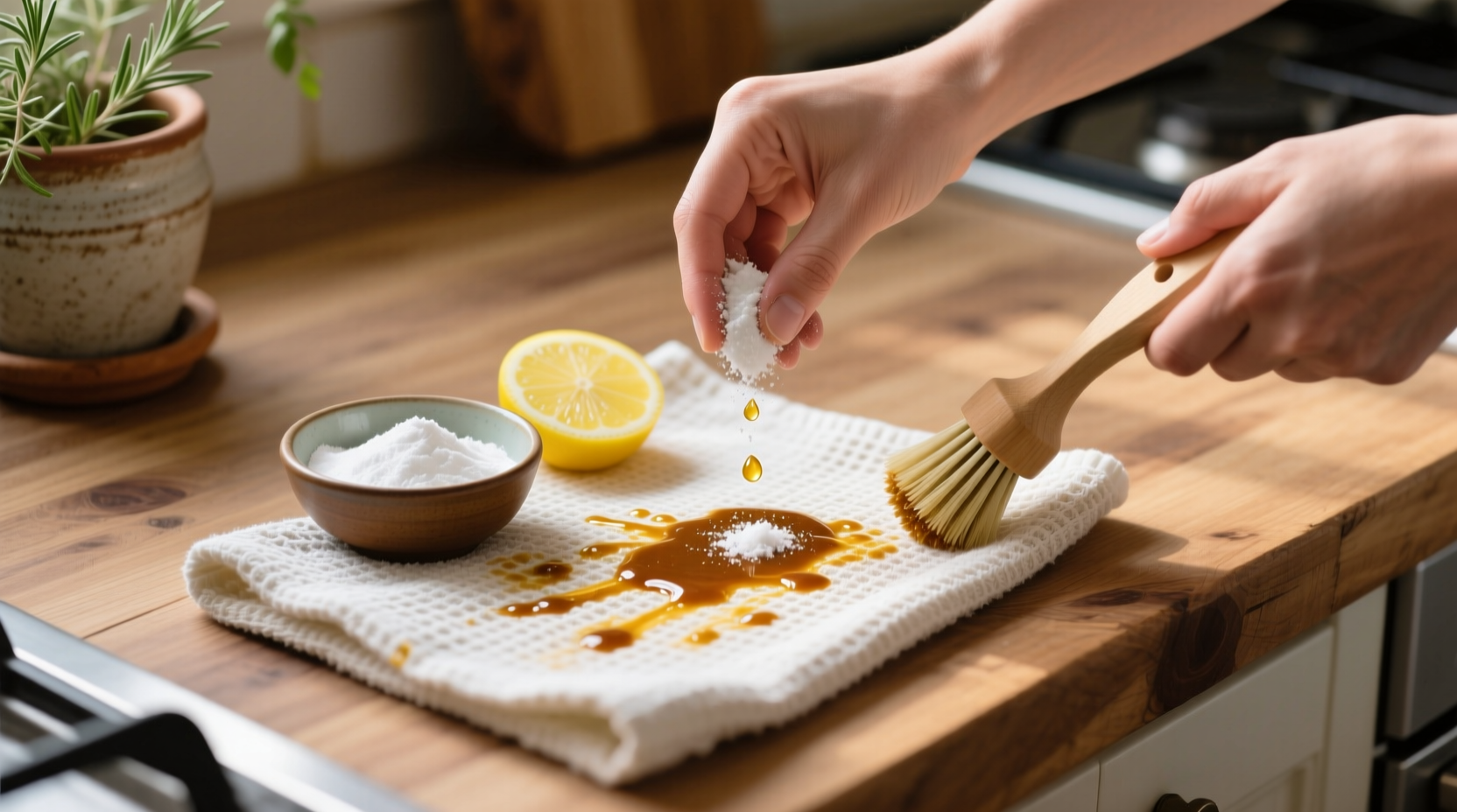 how to remove curry oil stains naturally