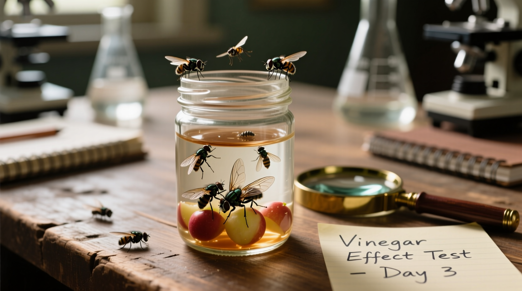 does vinegar kill flies
