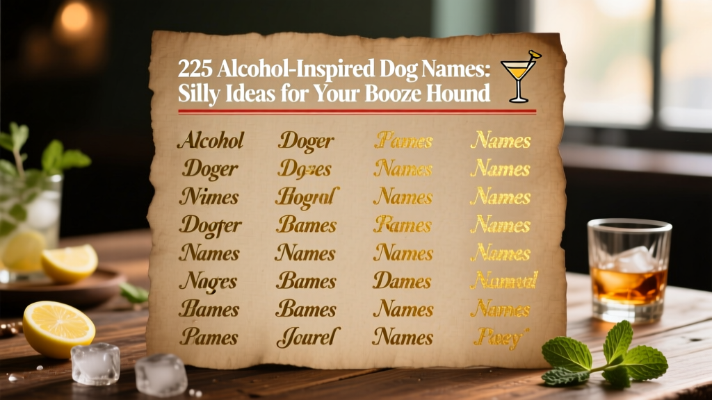 225 Alcohol-Inspired Dog Names: Silly Ideas for Your Booze Hound
