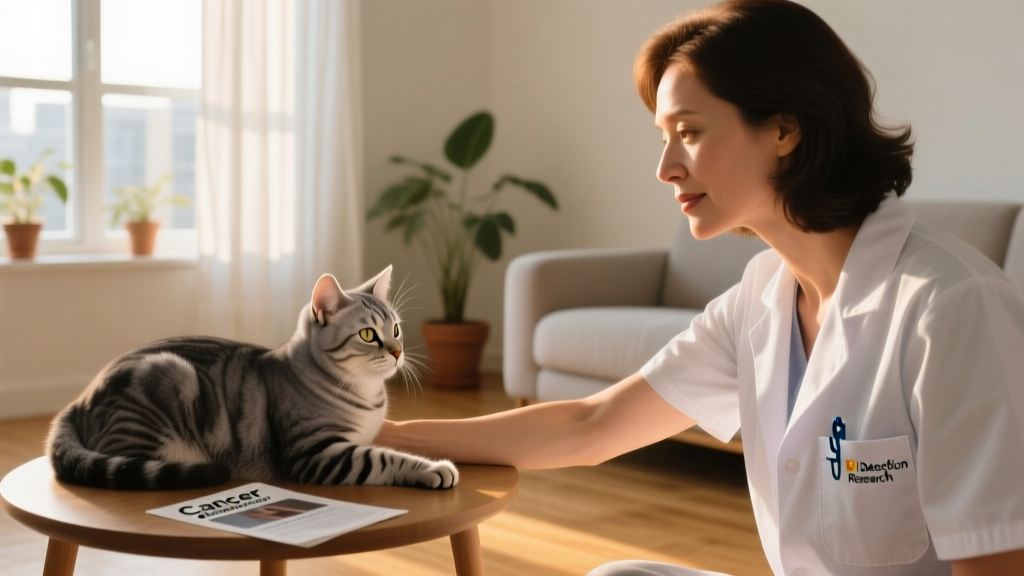 Cat gently resting its paw on a person's forearm while making eye contact