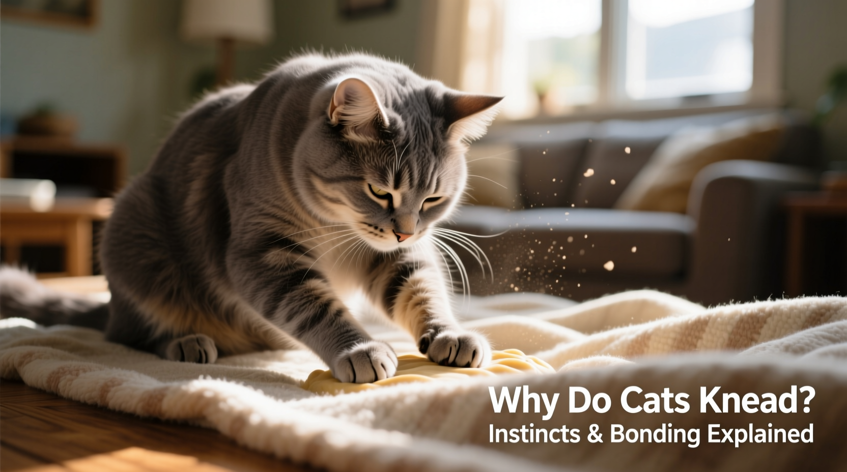 why do cats knead blankets like kittens instincts and bonding explained