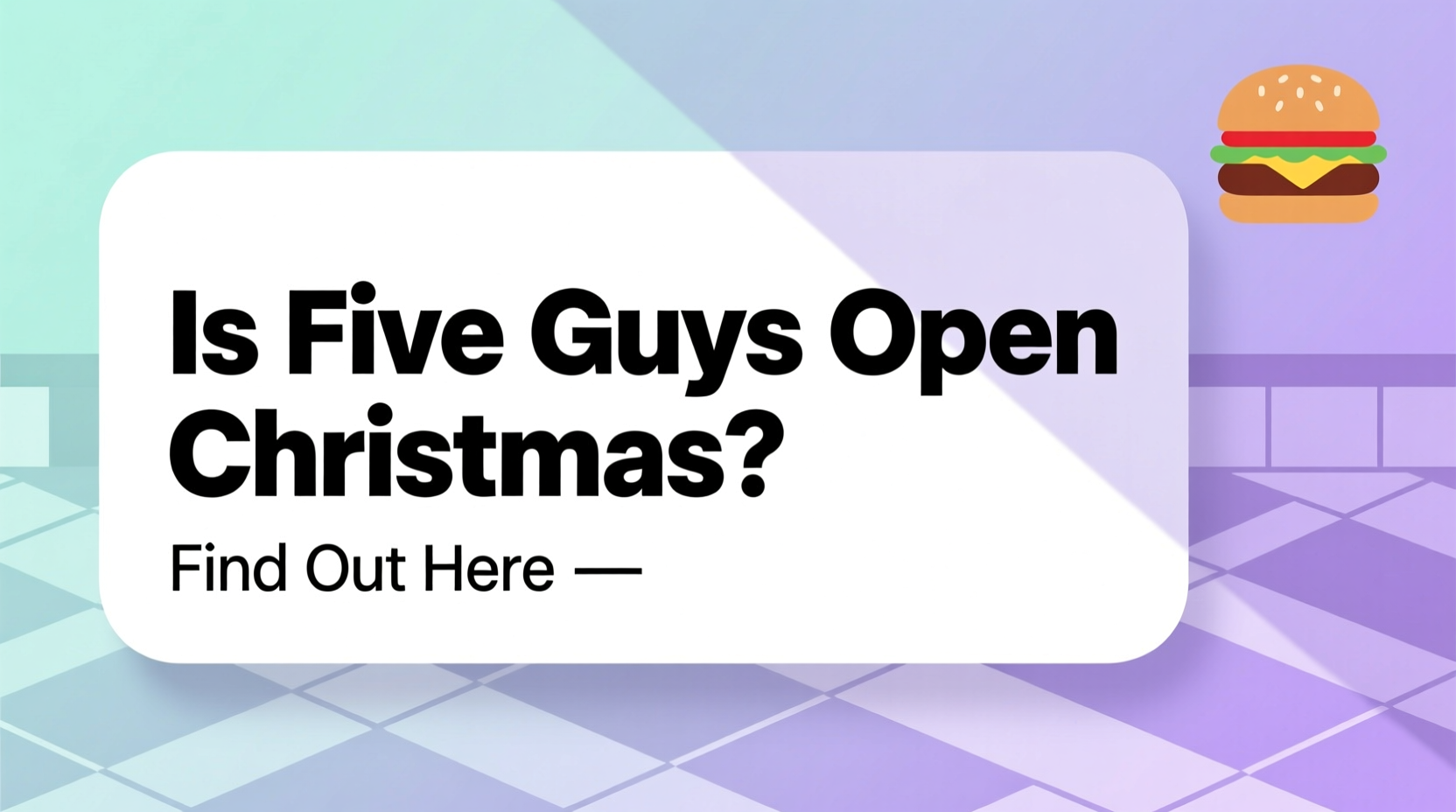 is five guys open on christmas