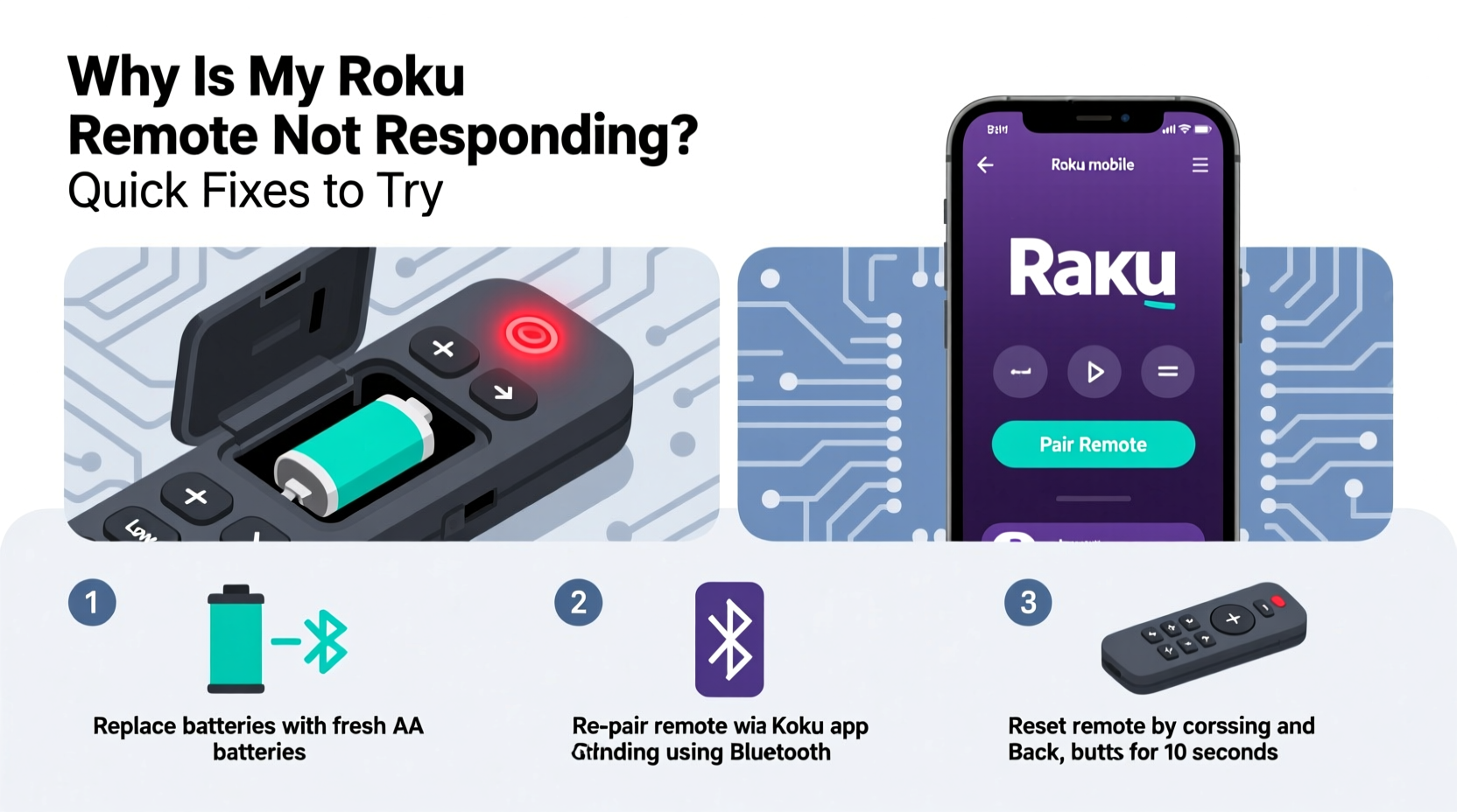 why is my roku remote not responding and quick fixes to try