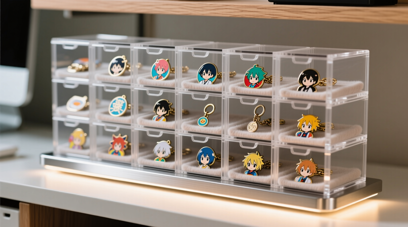 closet organization tips for anime keychains pins