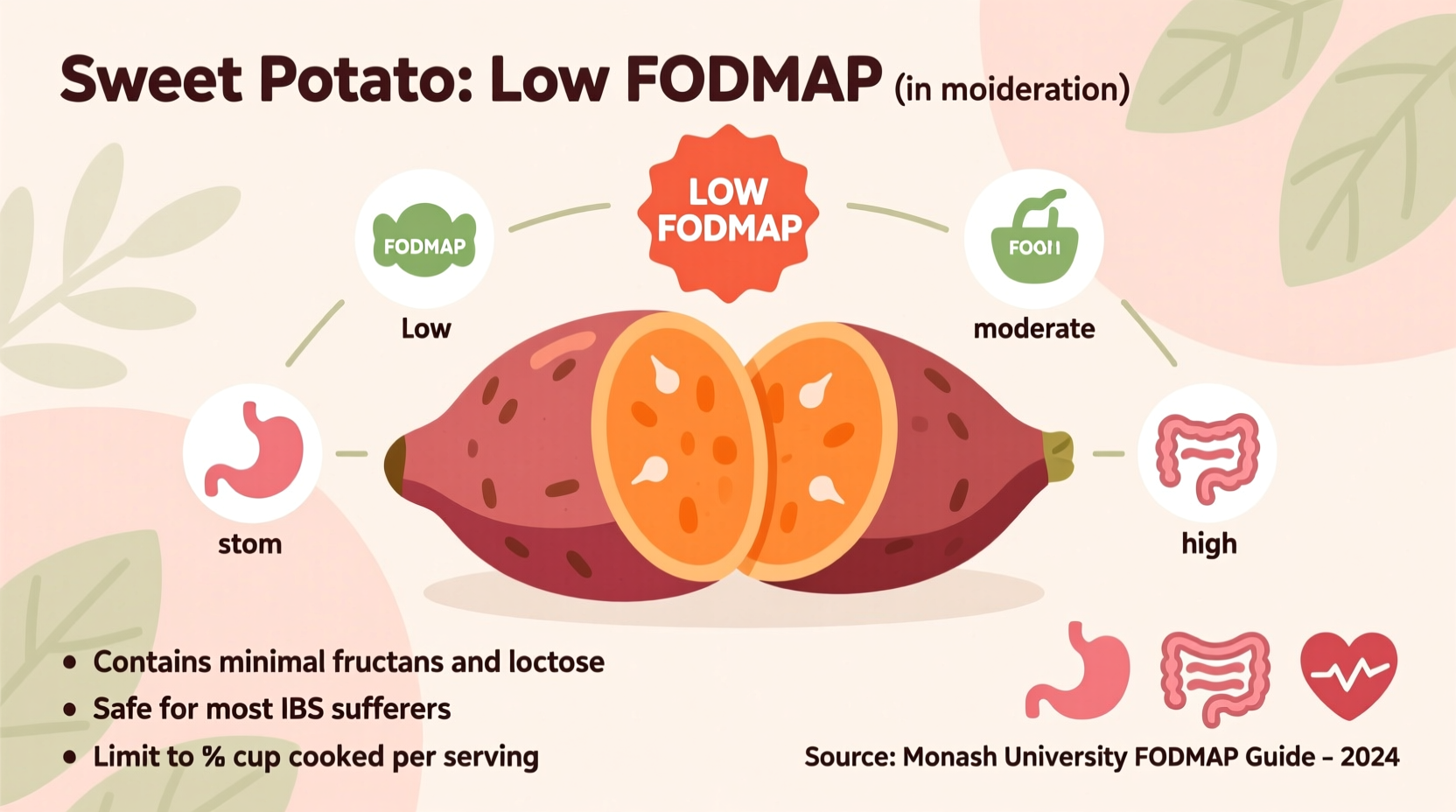 Is Sweet Potato Low FODMAP? Verified Portion Sizes for IBS