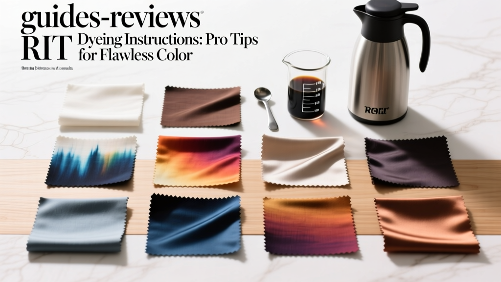 RIT Dyeing Instructions: Pro Tips for Flawless Color