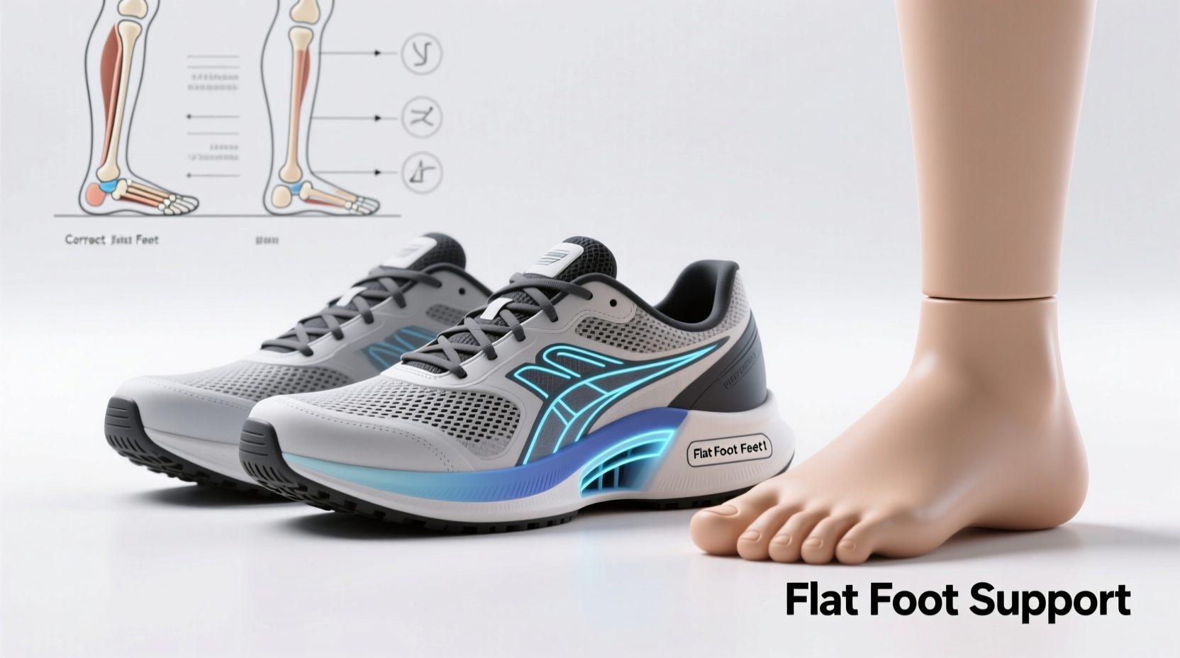 how to choose running shoes for flat feet without custom orthotics
