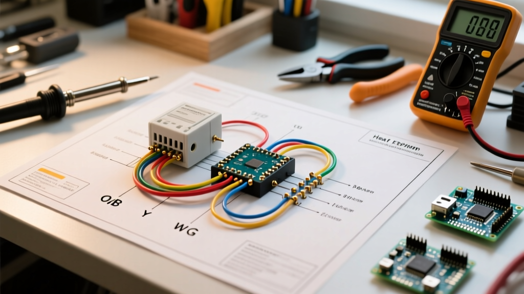 Troubleshooting a Wiring Diagram for Thermostat with Heat Pump