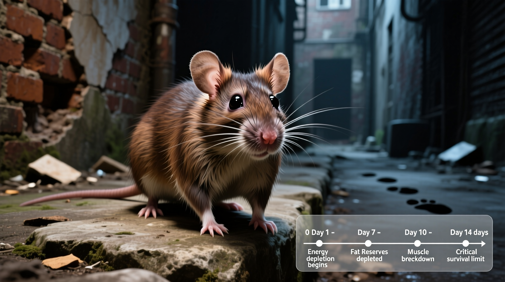 Rat Survival Without Food: 2-4 Weeks With Water