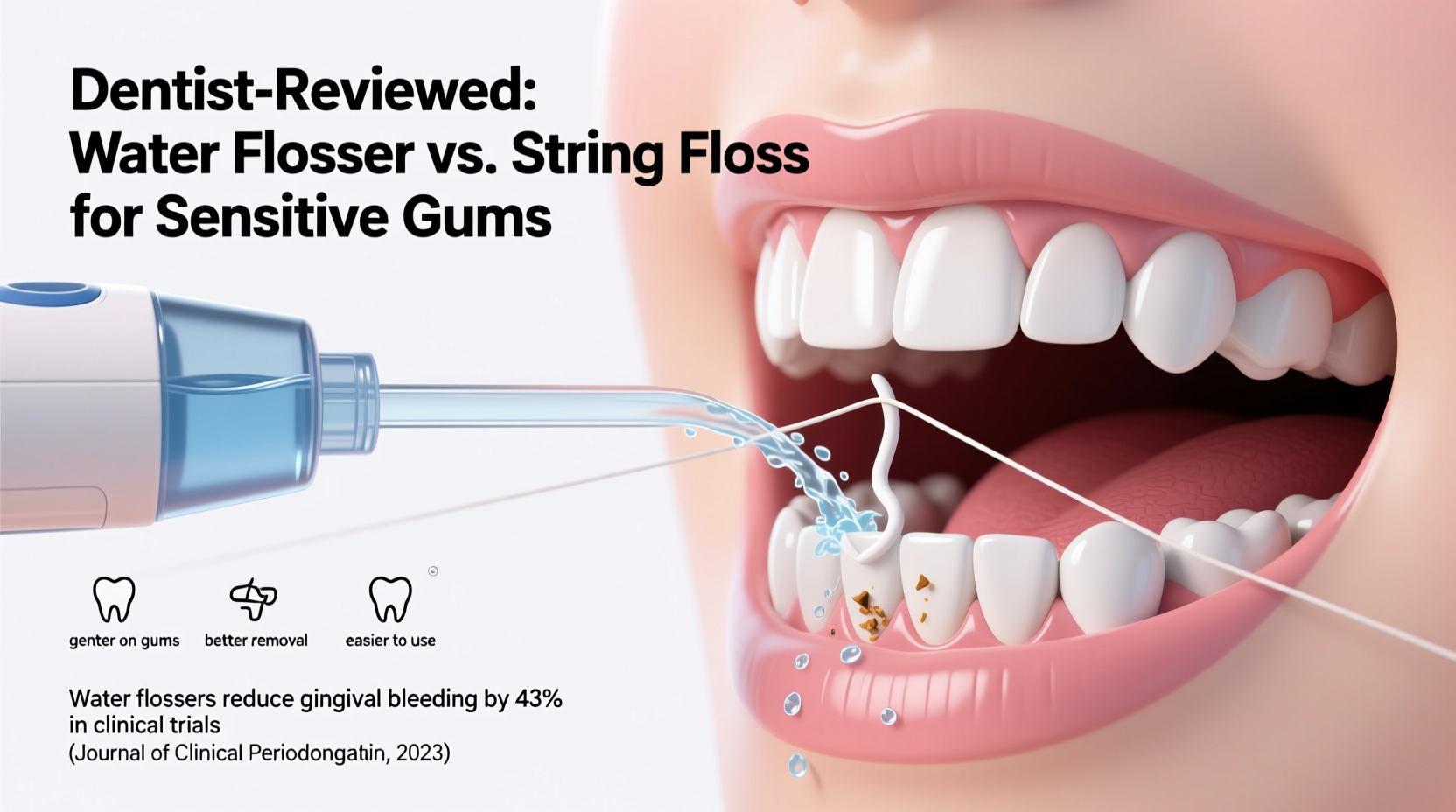 is a water flosser better than string floss for sensitive gums dentist reviewed