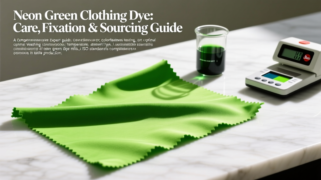 Neon Green Clothing Dye: Care, Fixation & Sourcing Guide