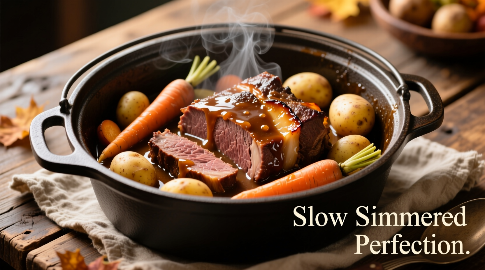 Perfectly cooked crock pot roast with vegetables