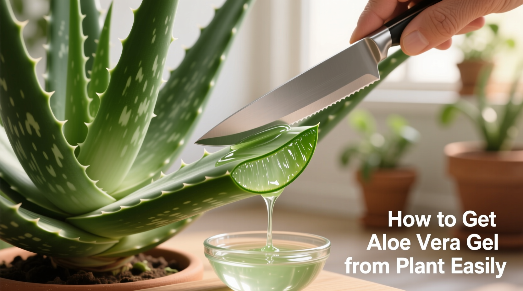 Extract Aloe Vera Gel in 5 Steps | TheHomeSprouts