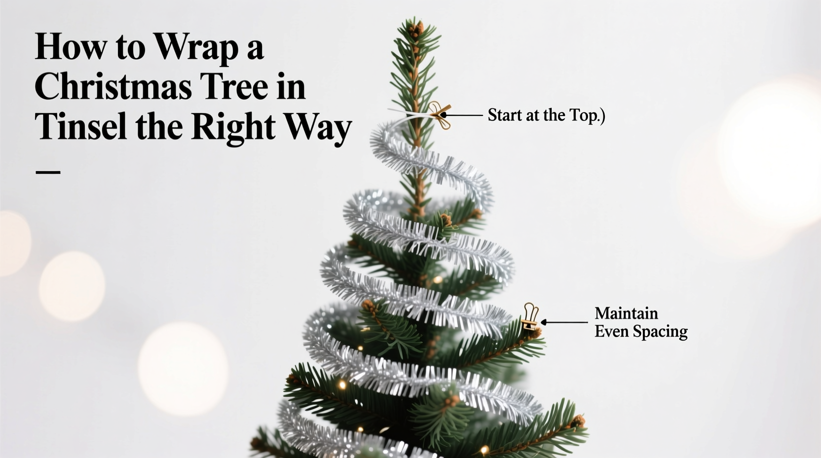 how to wrap a christmas tree in tinsel the right way without chaos