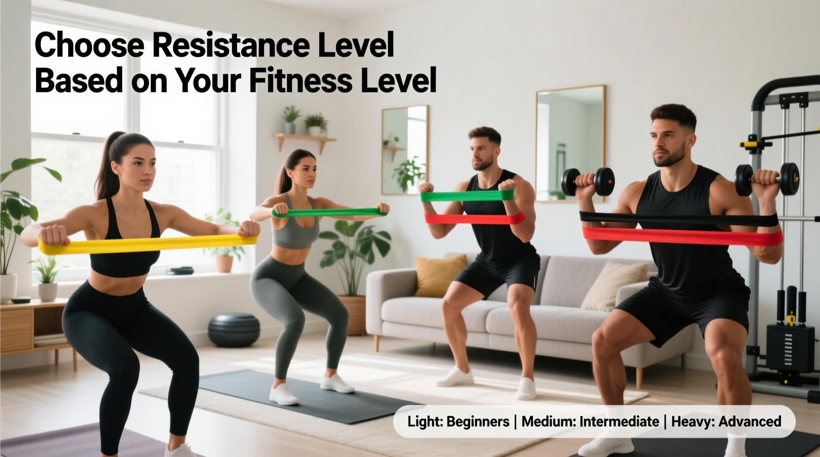 how to choose the right resistance level for workout bands at home