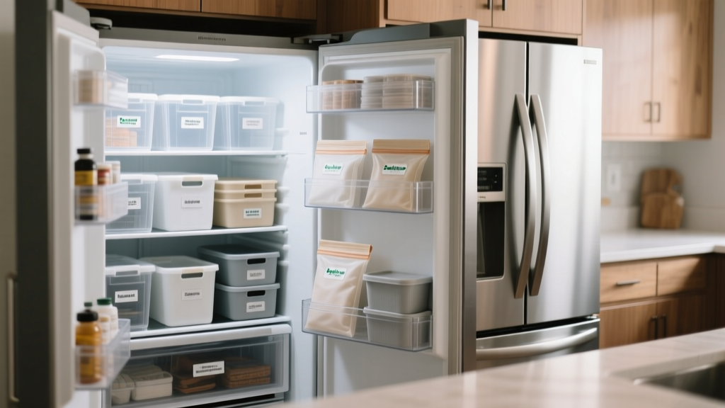 Freezer Organization with Dollar Store Supplies
