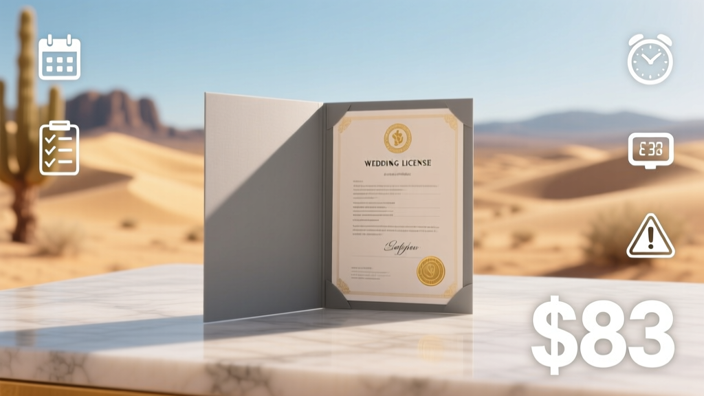 Arizona Wedding License Fee (2026): $83 & Key Rules