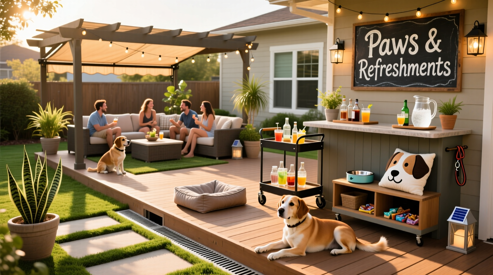 pet-friendly patio ideas for hosting dog days with drinks
