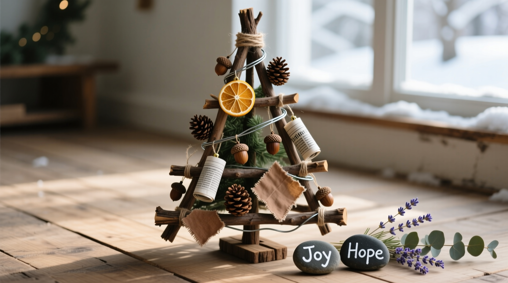 how to make a zero waste christmas tree using only recyclable or natural decorations