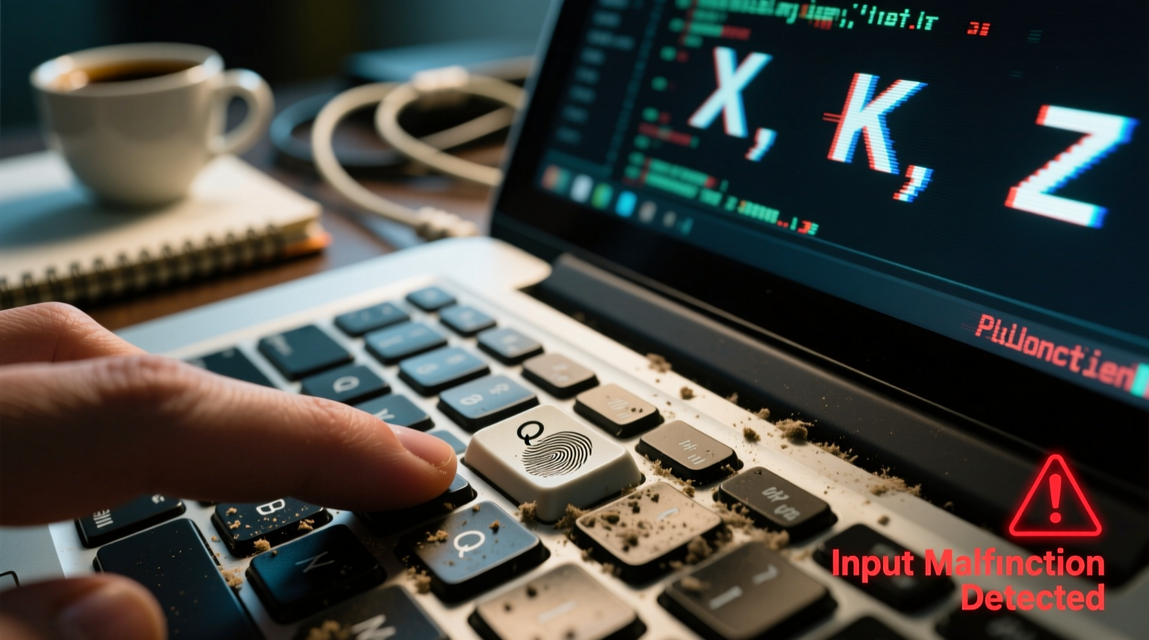 why does my laptop keyboard type random letters by itself