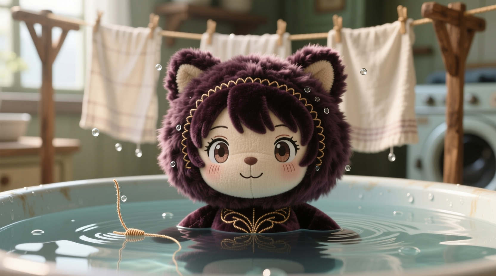 how to wash a velvet anime plush safely