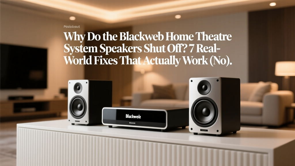 Blackweb Speakers Shut Off: 7 Fixes That Work