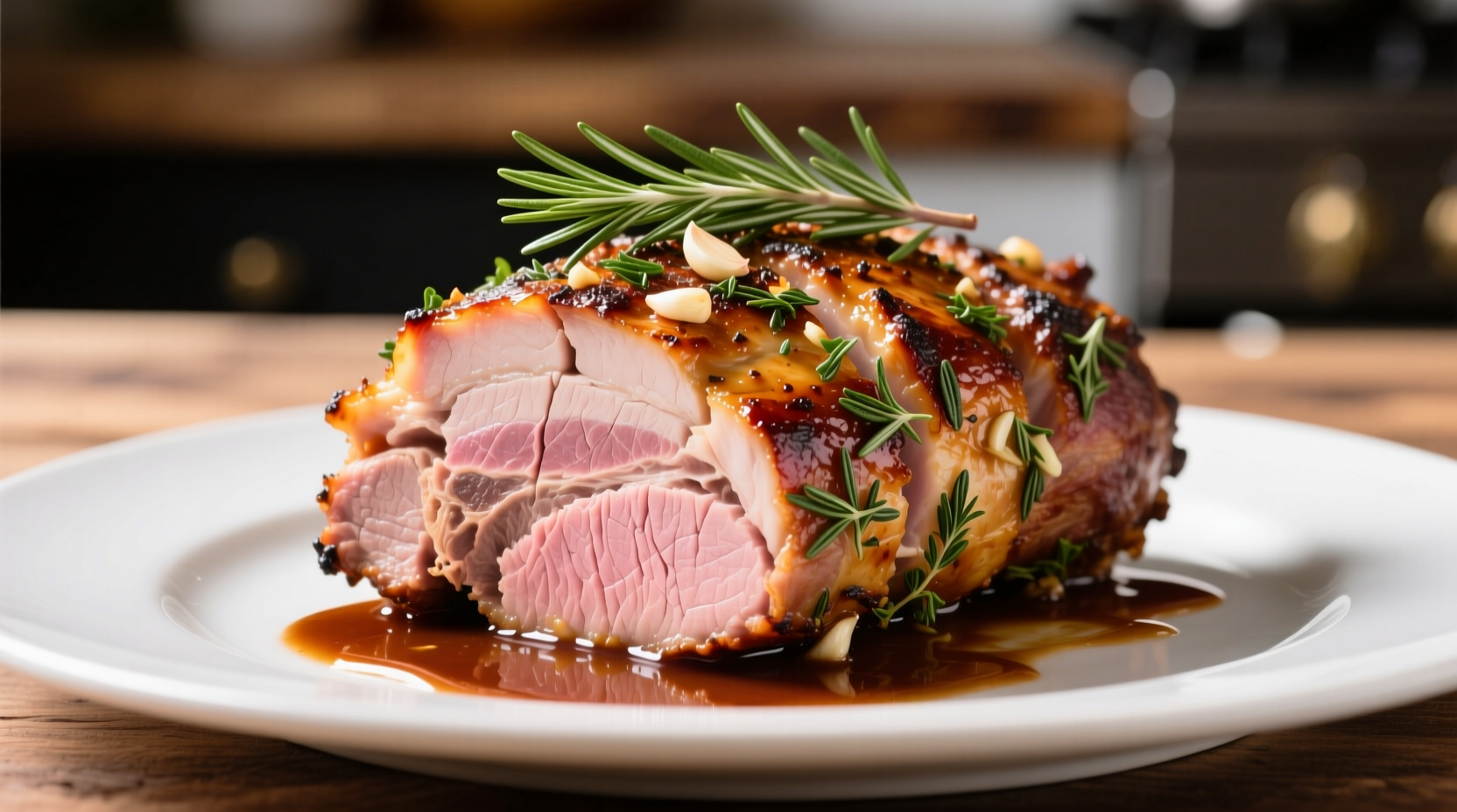 Perfectly roasted pork loin with herb crust
