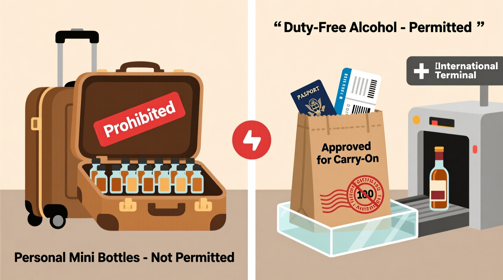 Why Do Airport Security Allow Duty-free Alcohol But Not Personal Mini