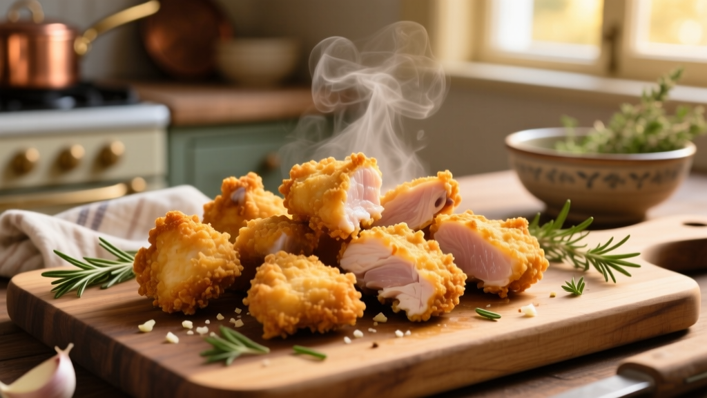 Unbreaded Chicken Chunks in Air Fryer: Crispy & Juicy