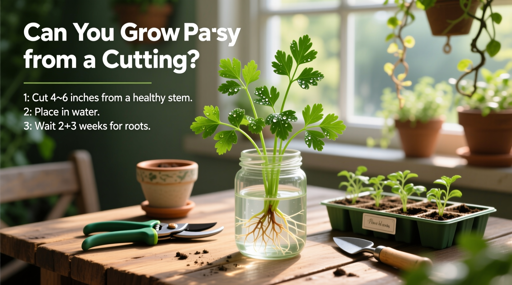 Grow Parsley from Cuttings in 3 Steps | TheHomeSprouts