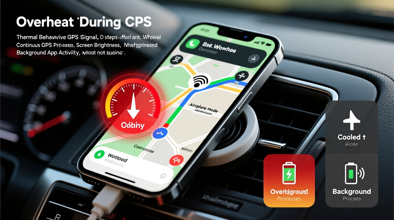 why does my phone heat up when using gps navigation fixes to cool it