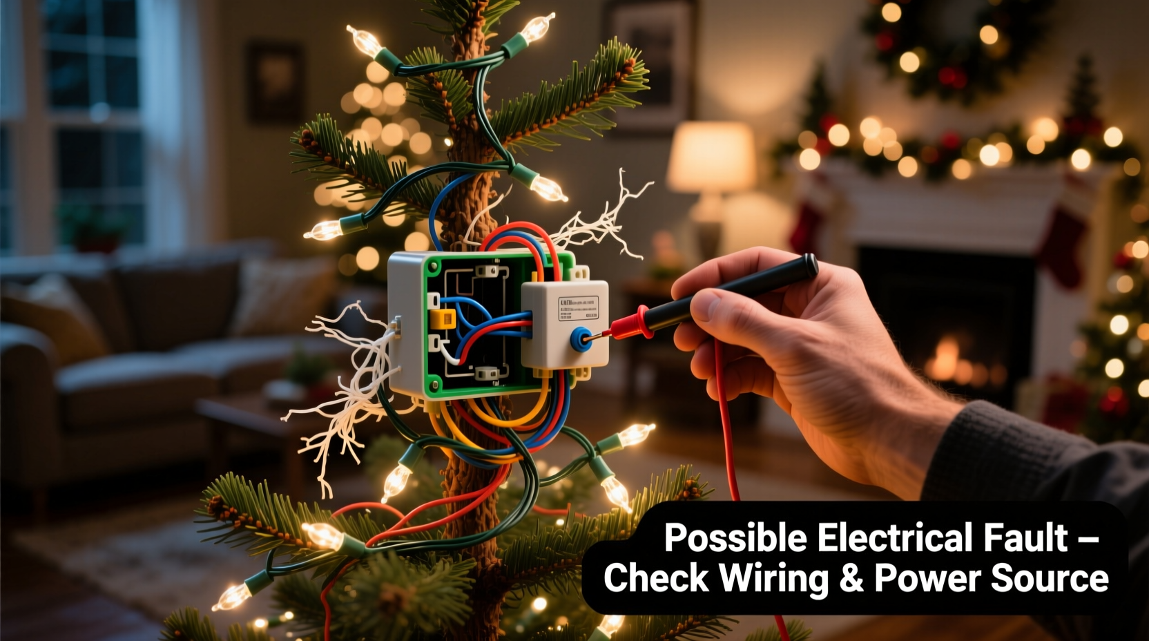 why is my prelit tree blinking randomly possible electrical issues