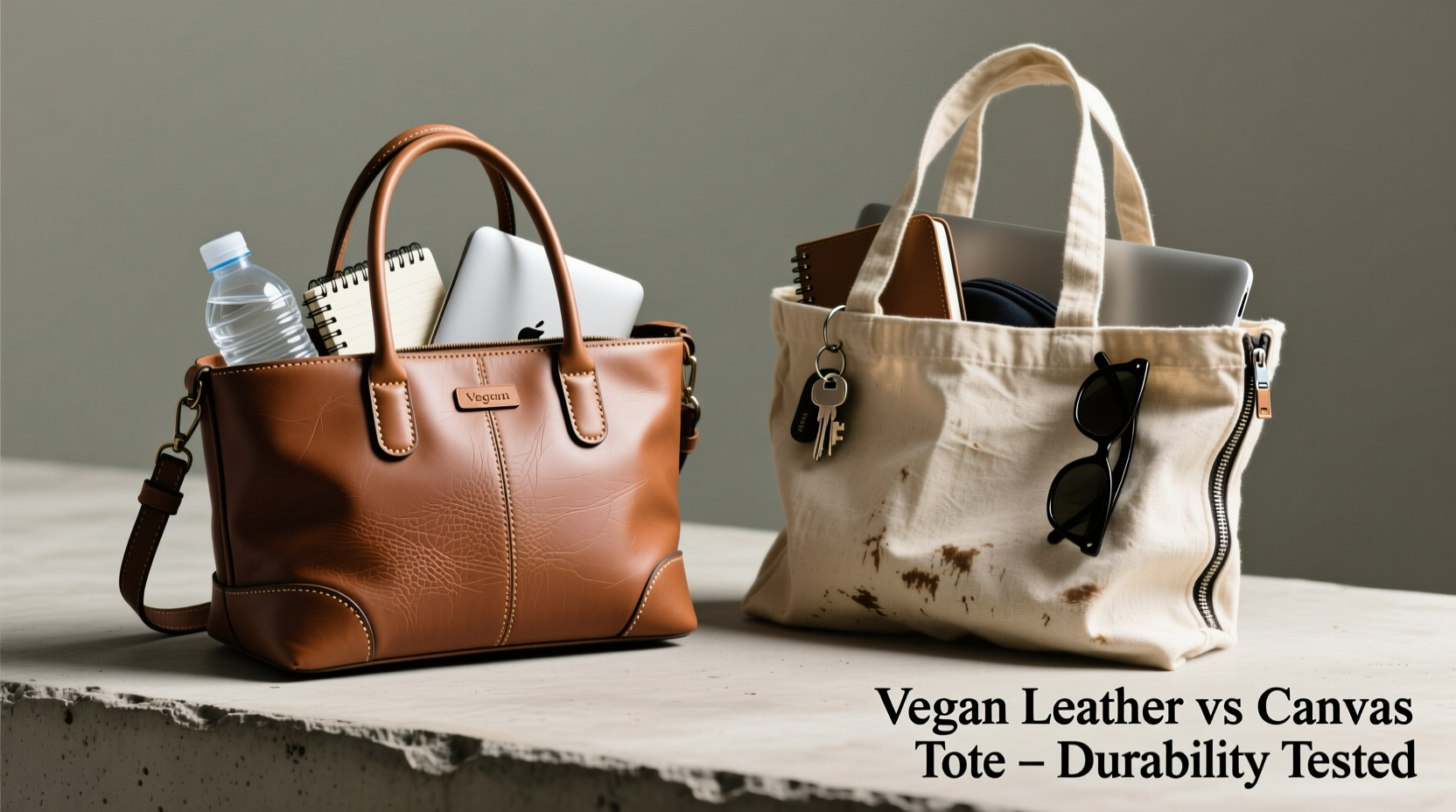 vegan leather bag vs canvas tote for daily commuting durability check