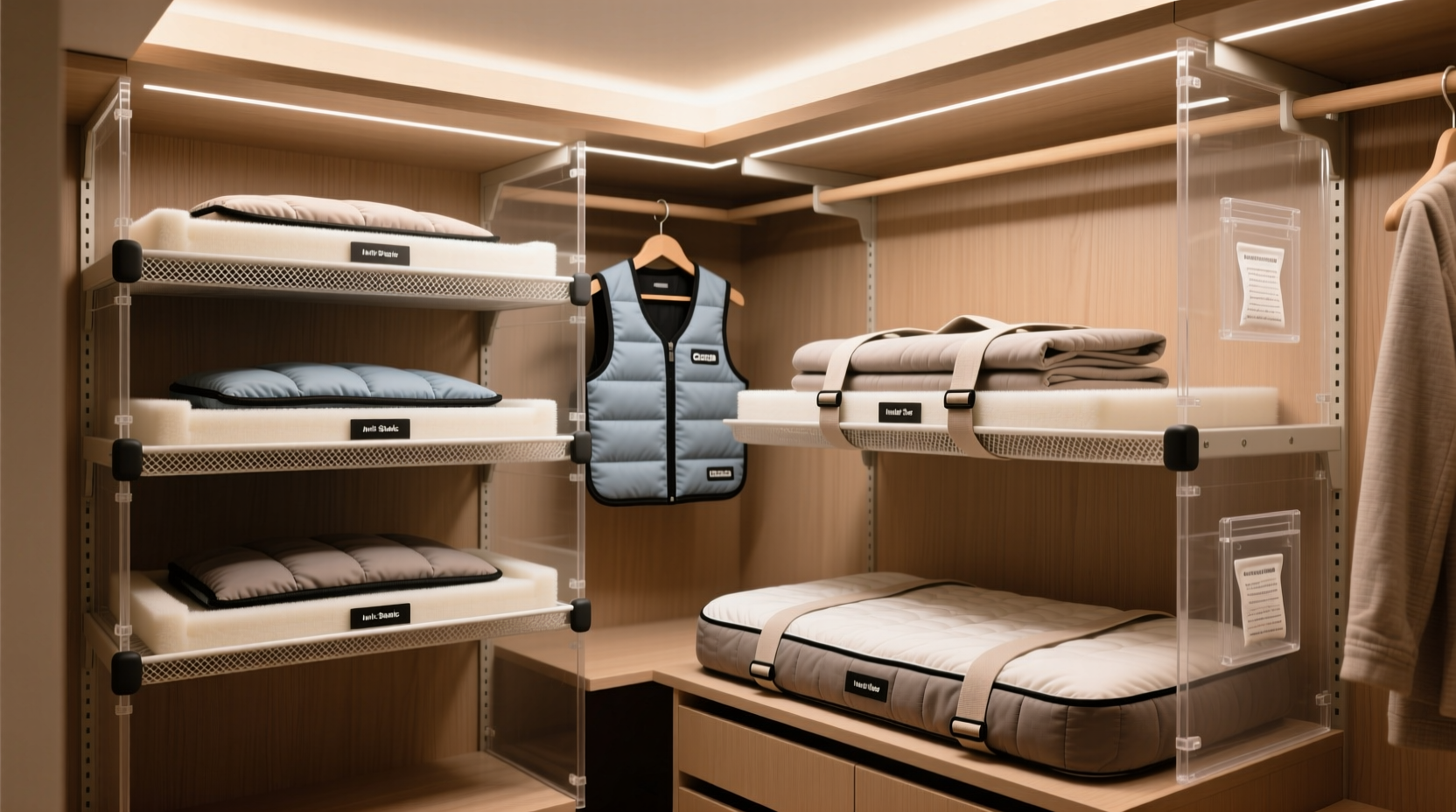 closet organization tips for pet cooling heated beds