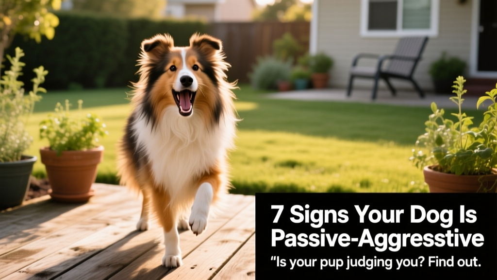 Shetland Sheepdog barking outdoor