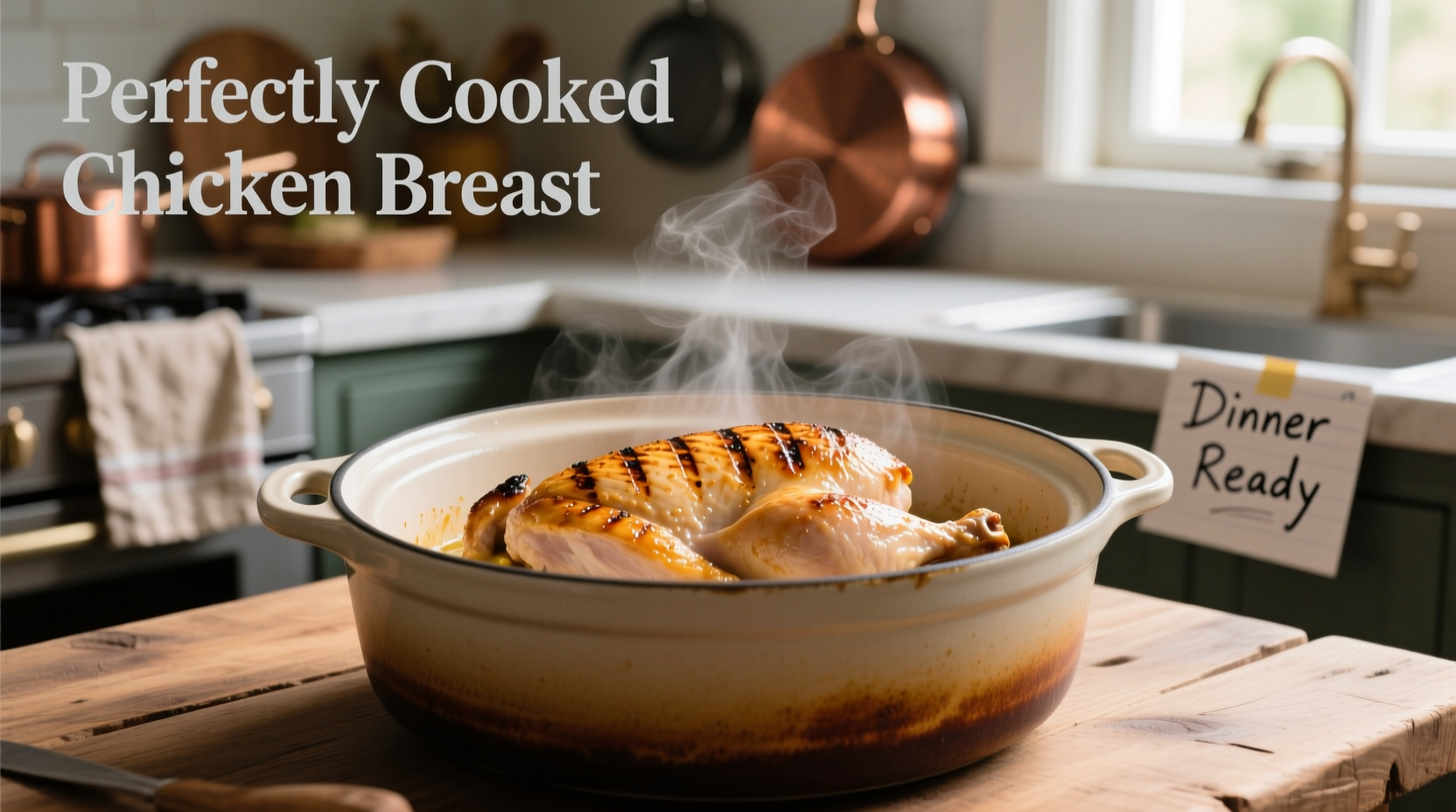 Perfectly cooked chicken breast in crock pot