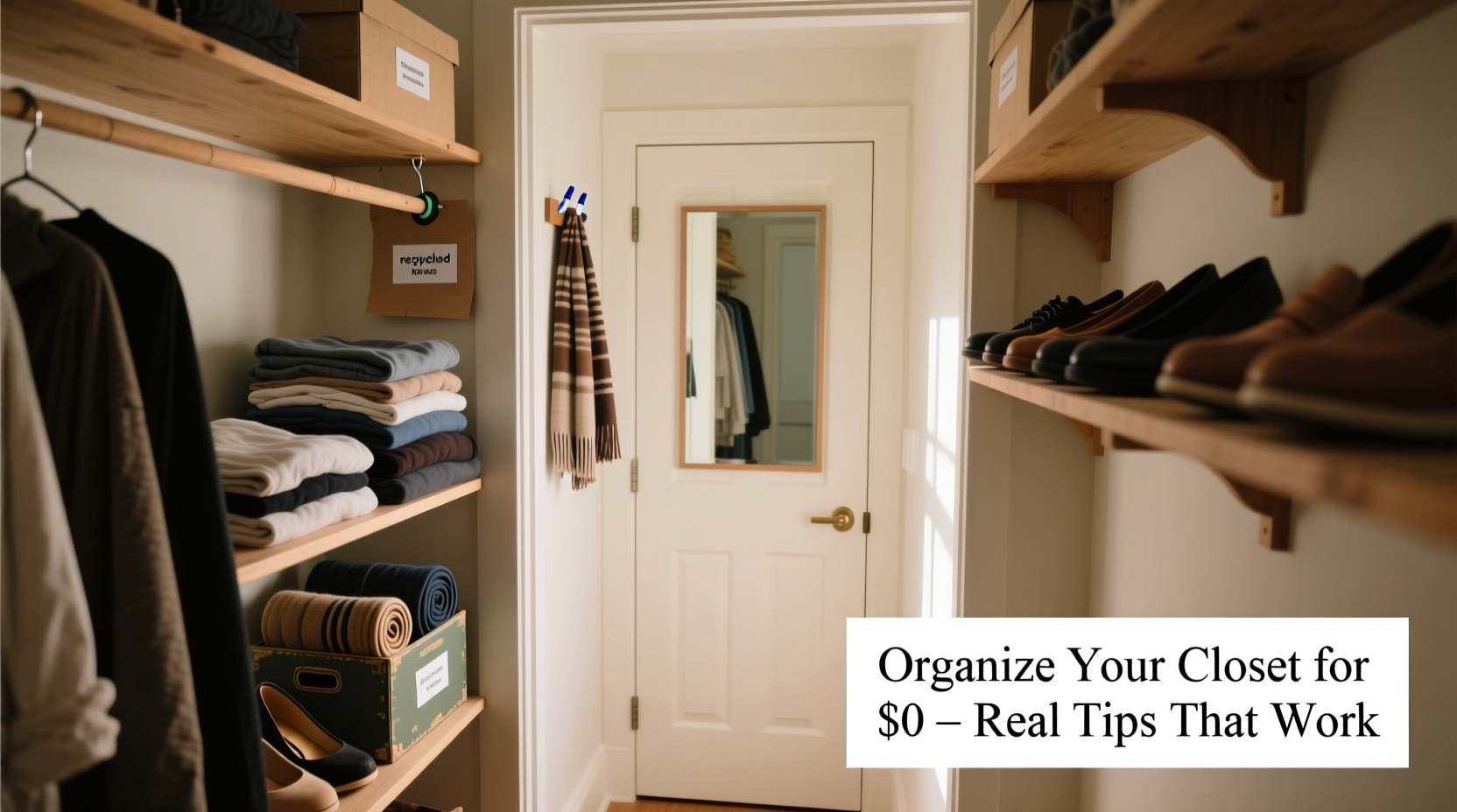 how to organize a tiny closet without spending a dime smart hacks that actually work