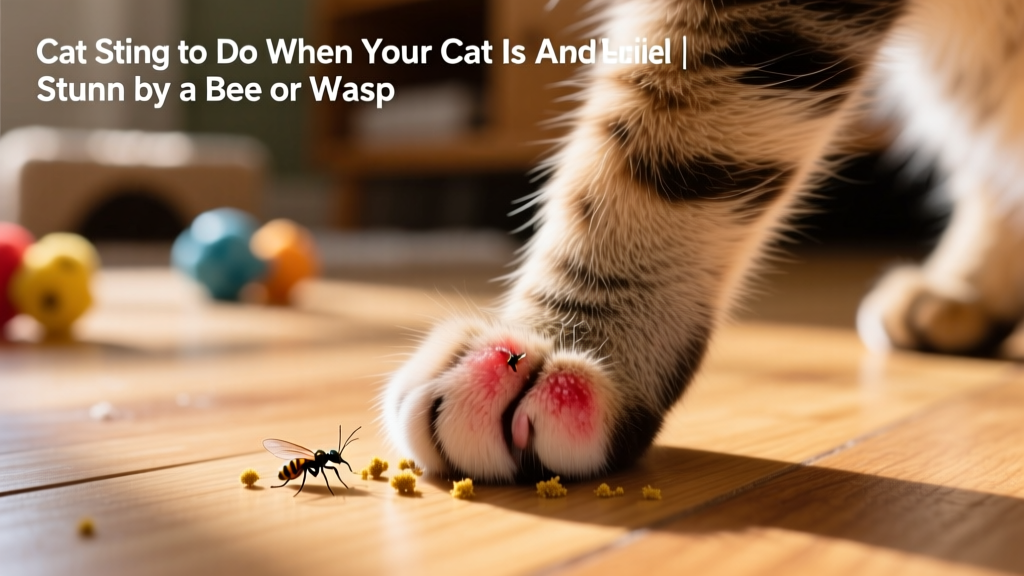 Close-up of a cat’s paw showing mild redness and slight swelling near the toe pad