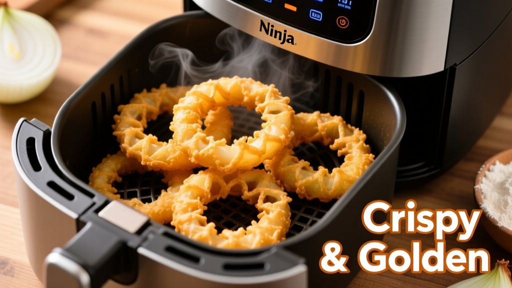 Crispy Ninja Foodi Onion Rings: Golden & Oil-Light