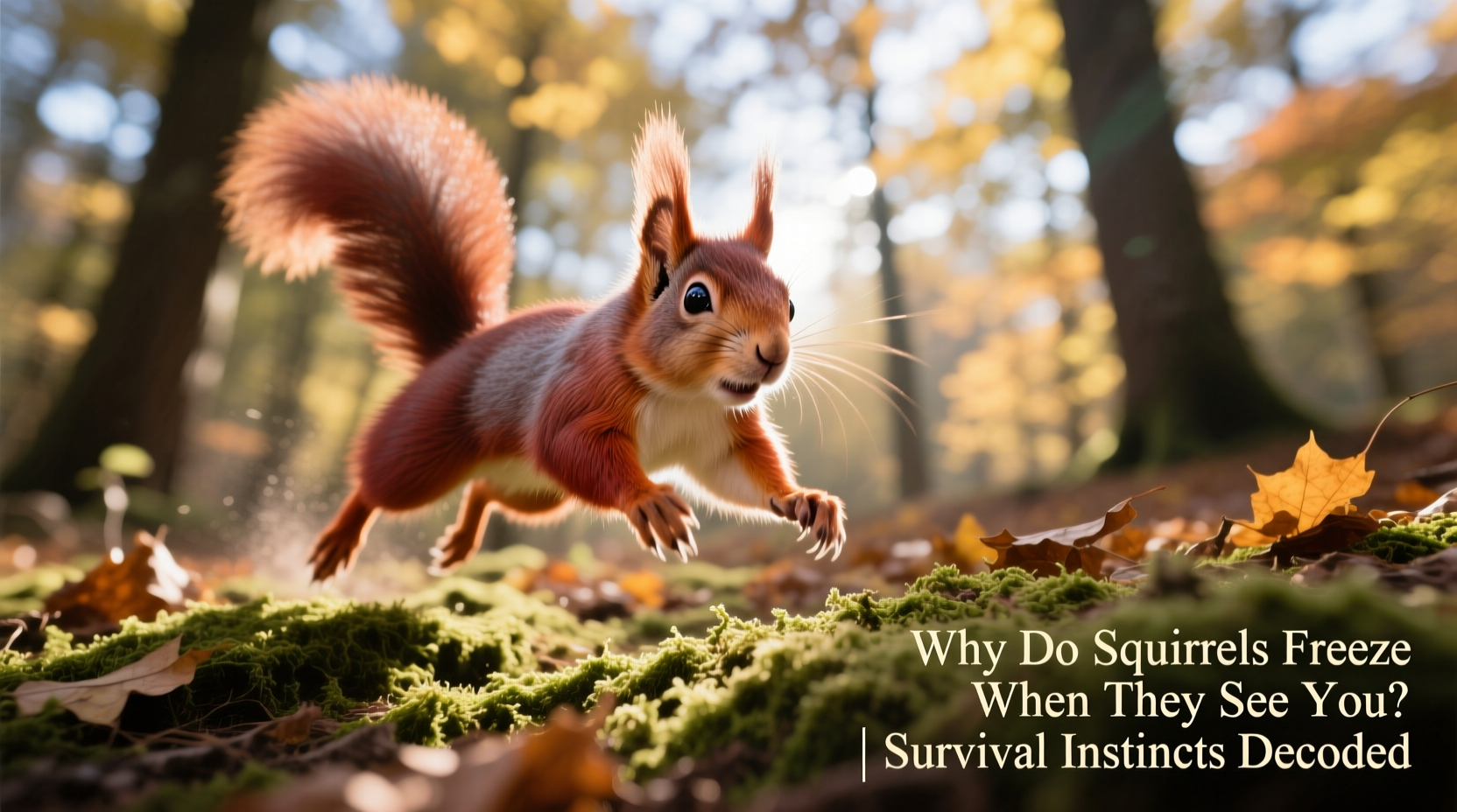 why do squirrels freeze when they see you survival instincts decoded