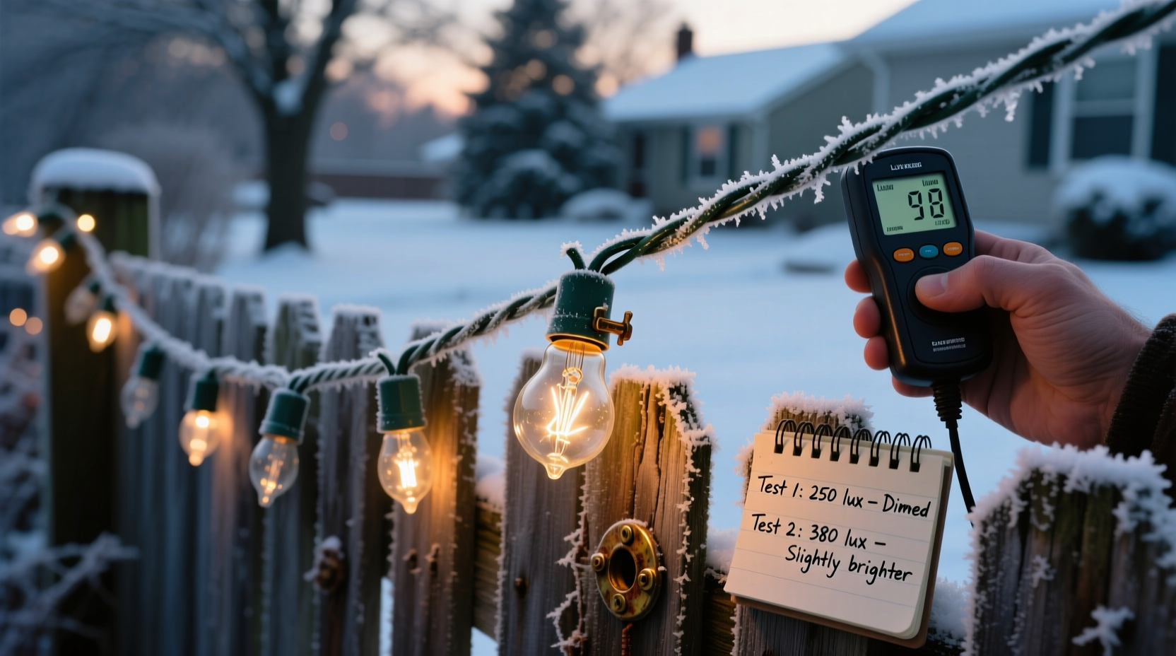 why do christmas lights look dimmer over time and how to test brightness