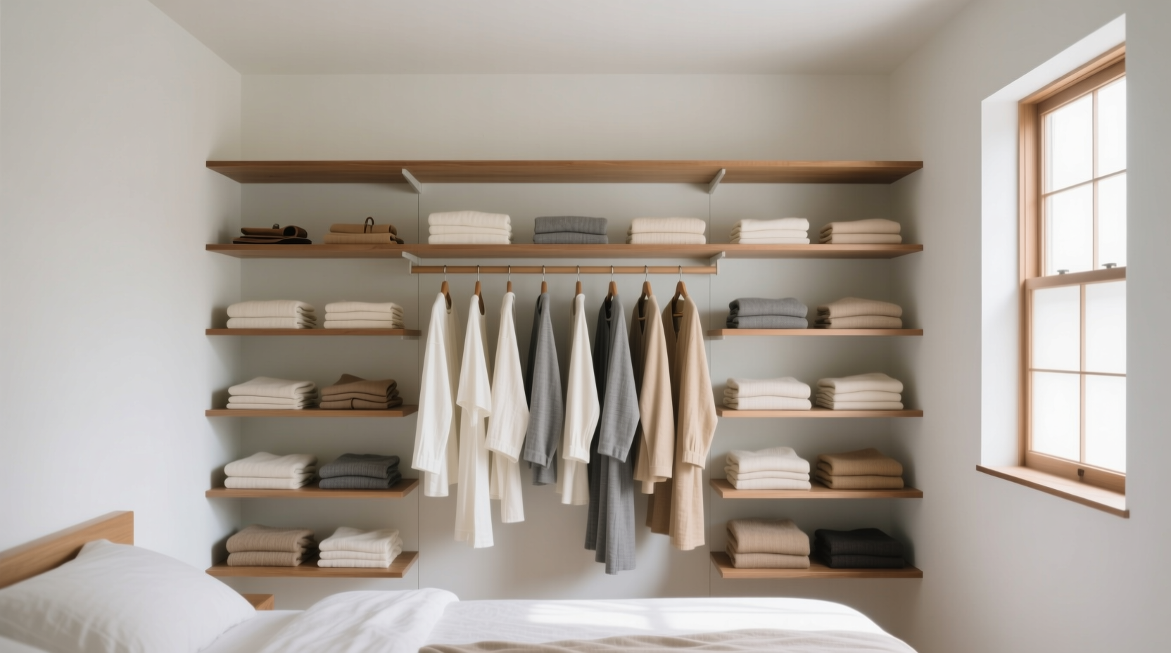 minimalist closet organization items zero overwhelm