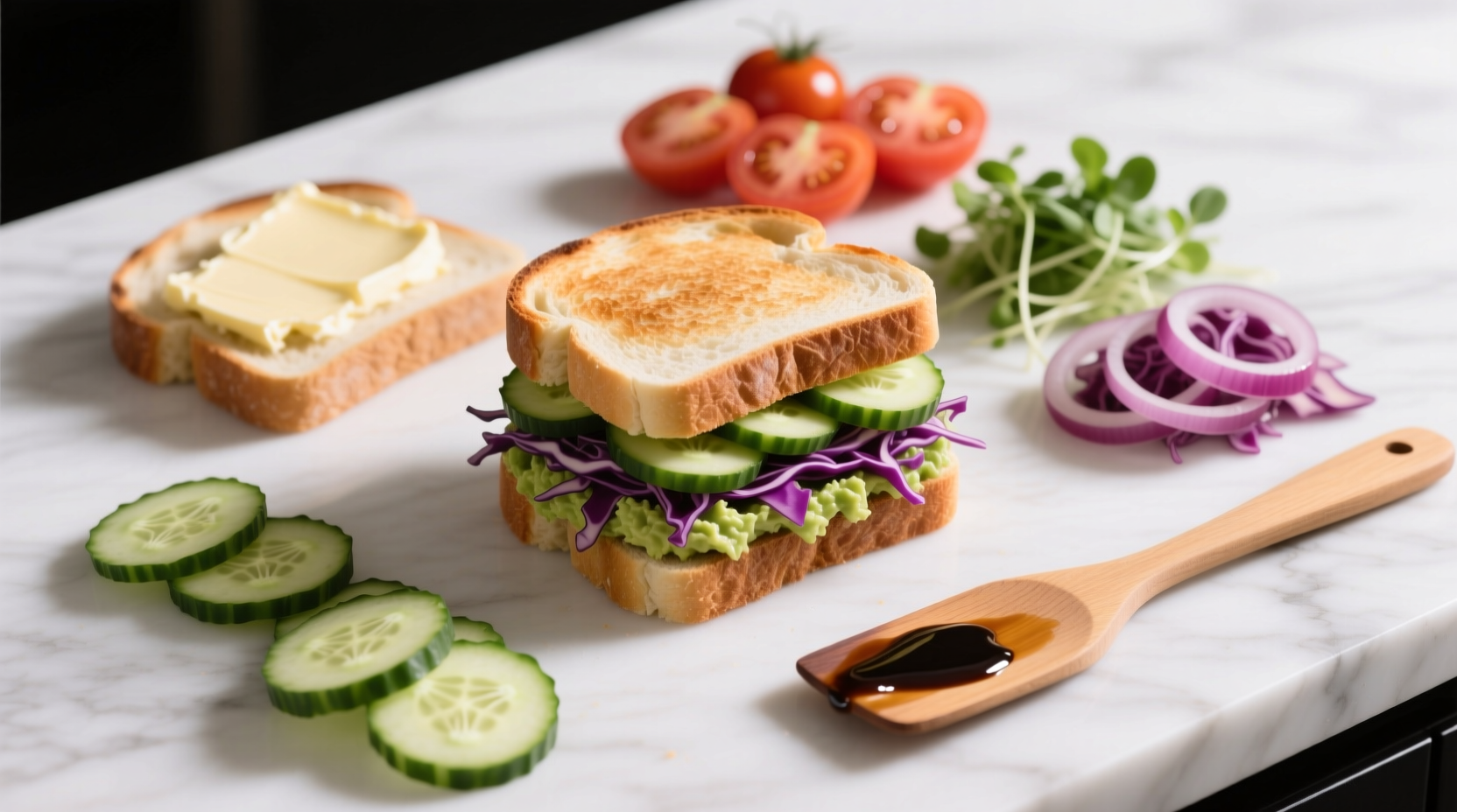 the formula for making a perfect veggie sandwich