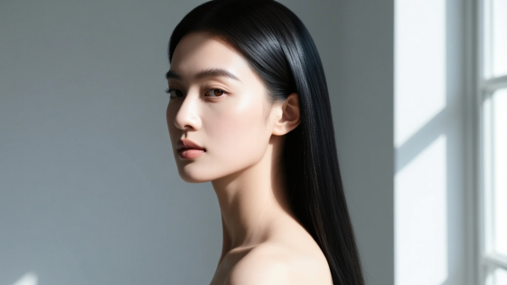 Side profile of a model