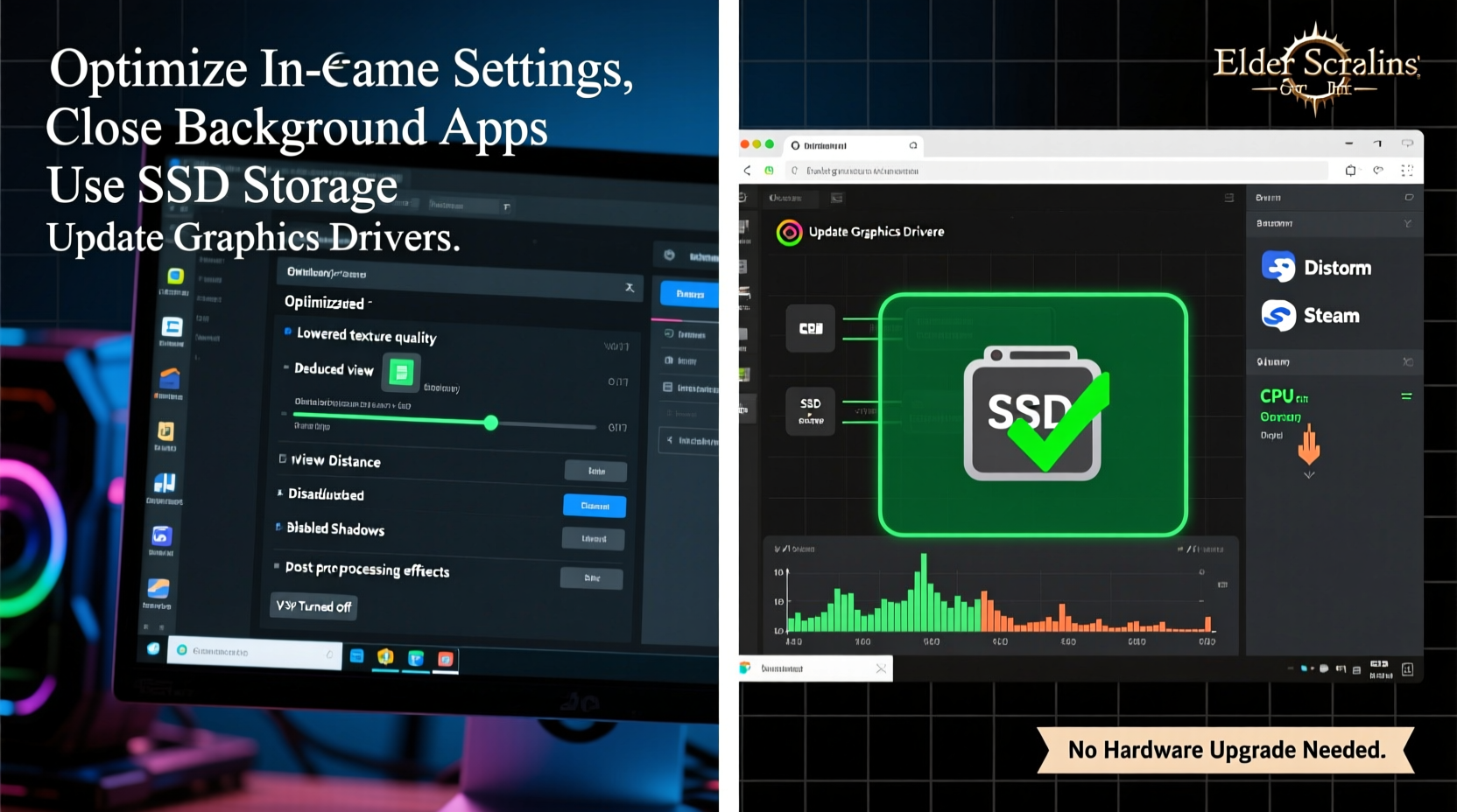how to speed up load times in elderscrolls online without upgrading pc