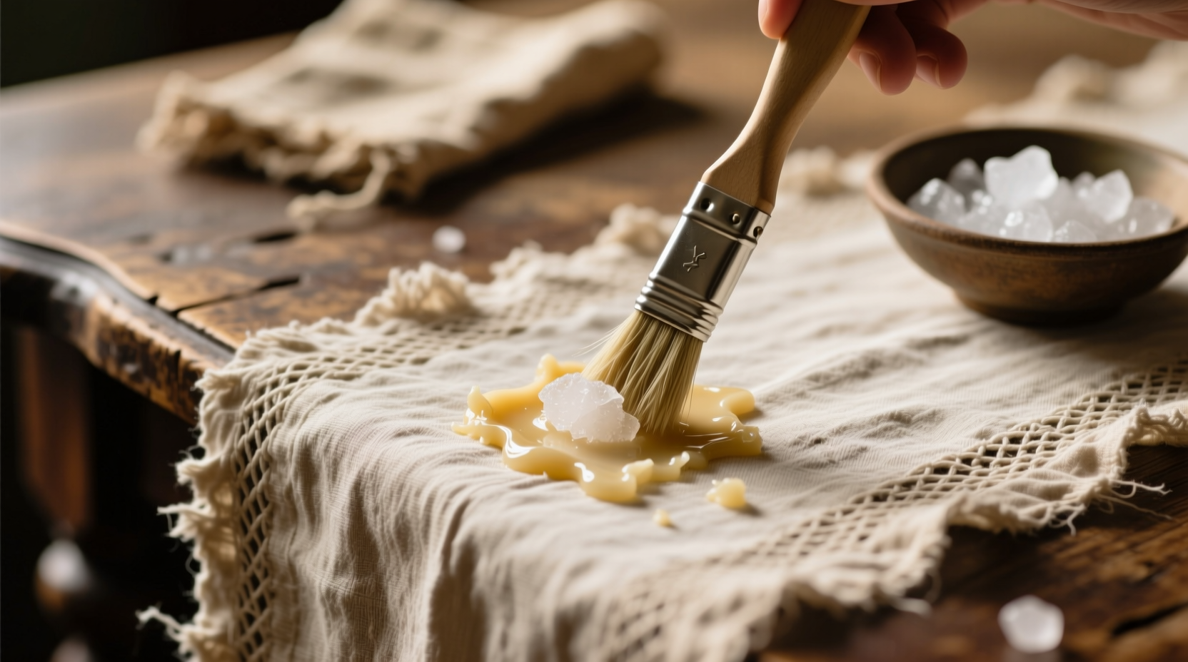 how to remove candle wax from cotton table runner