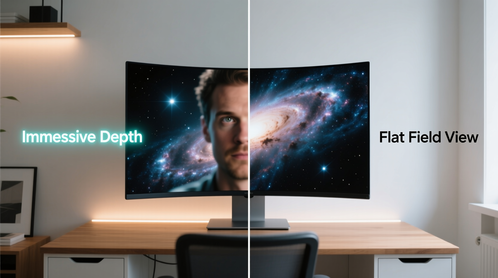 curved monitor vs flat screen does the curve actually help immersion or is it a gimmick