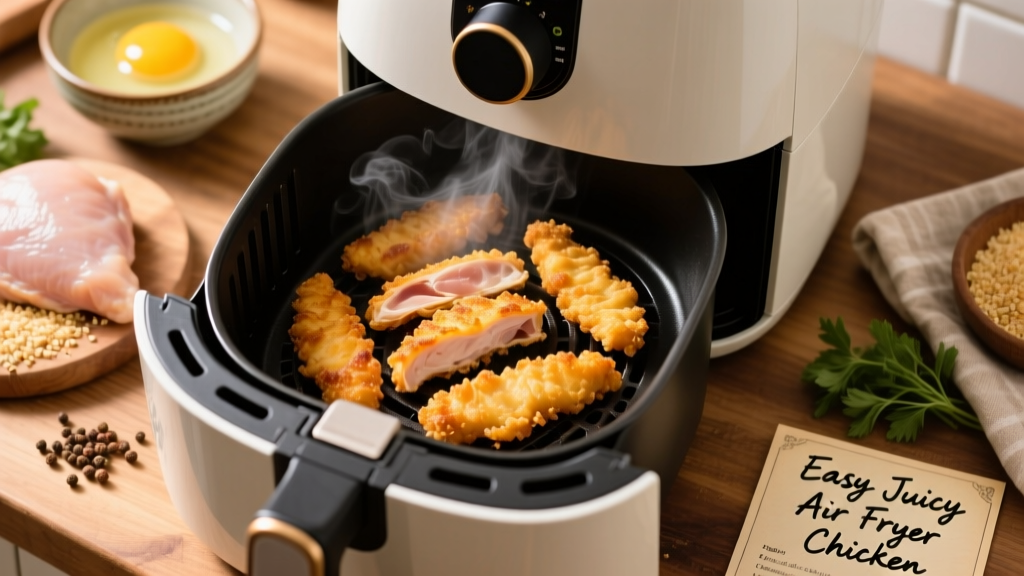 Crispy Chicken Fillet Strips in Air Fryer (Easy & Juicy!)