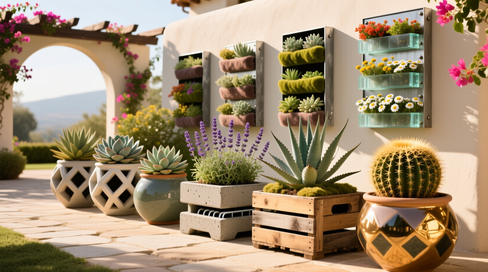 flower container ideas for full sun
