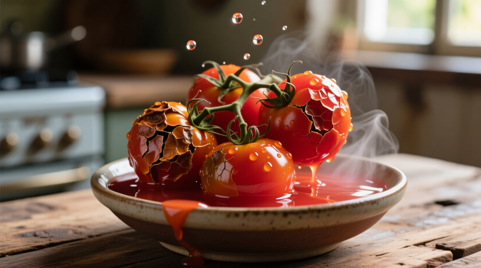 turn overripe tomatoes into tomato water instead of tra